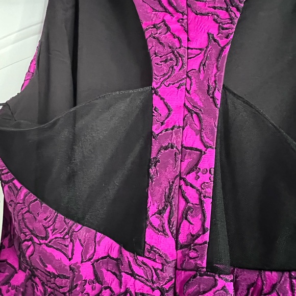 Badgley Mischka Magenta and Black Cocktail Dress - New with tags - Picture 7 of 11